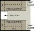 Twin Bed Option (Models 28A & 29R only) 