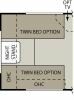 Twin Bed Option Models 30Q, 31D and 33H only 